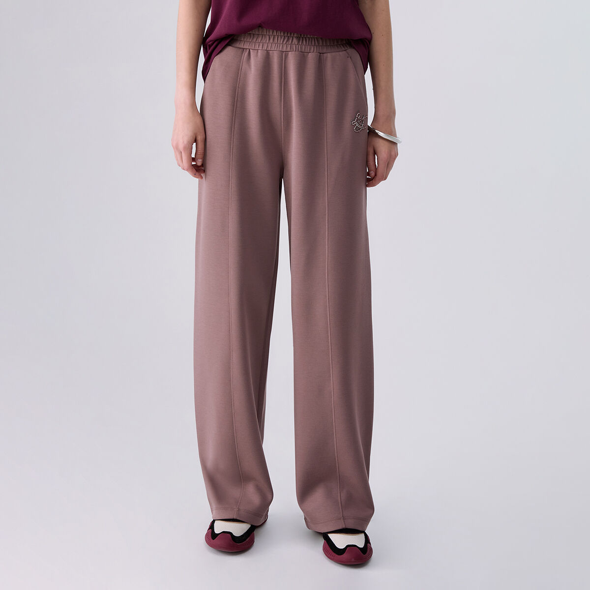 Pantalon en scuba rose foncé, LIU JO