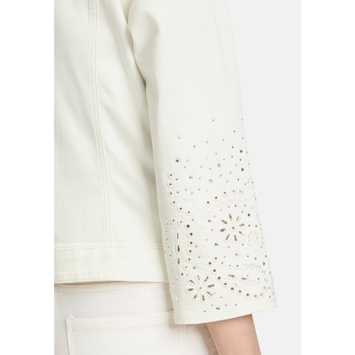 Veste en jean à manches 3/4 blanc, BETTY BARCLAY