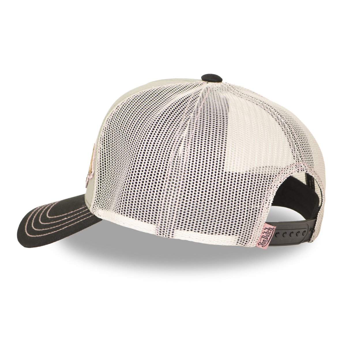 Casquette Trucker Patches gris clair/vert pâle/noir/beige, VON DUTCH