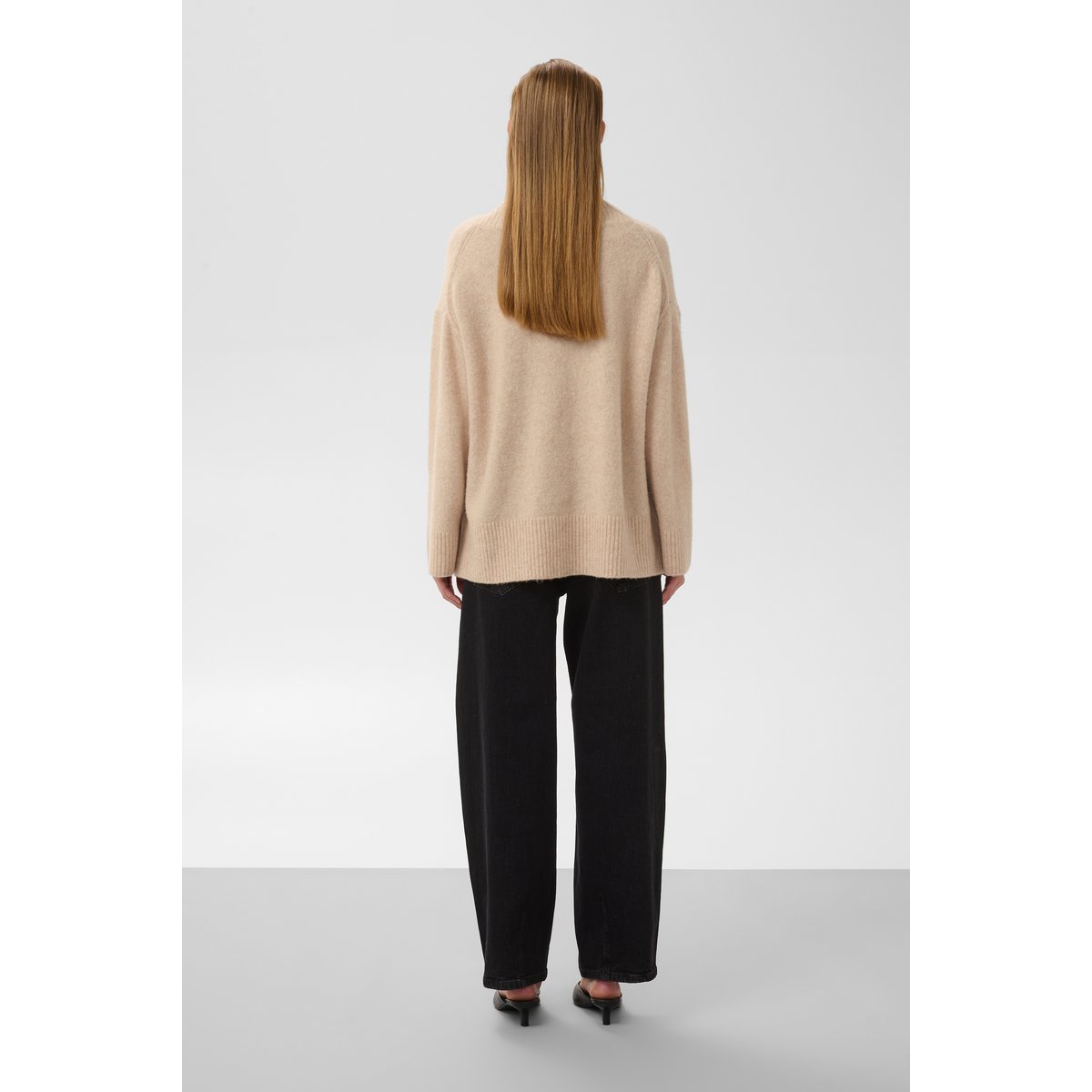 Pullover tricoté rose wood ash melange, SOAKED IN LUXURY