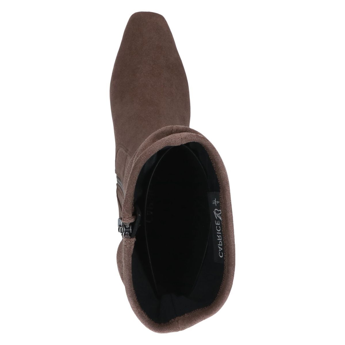 Bottine talon bloc marron cognac, CAPRICE