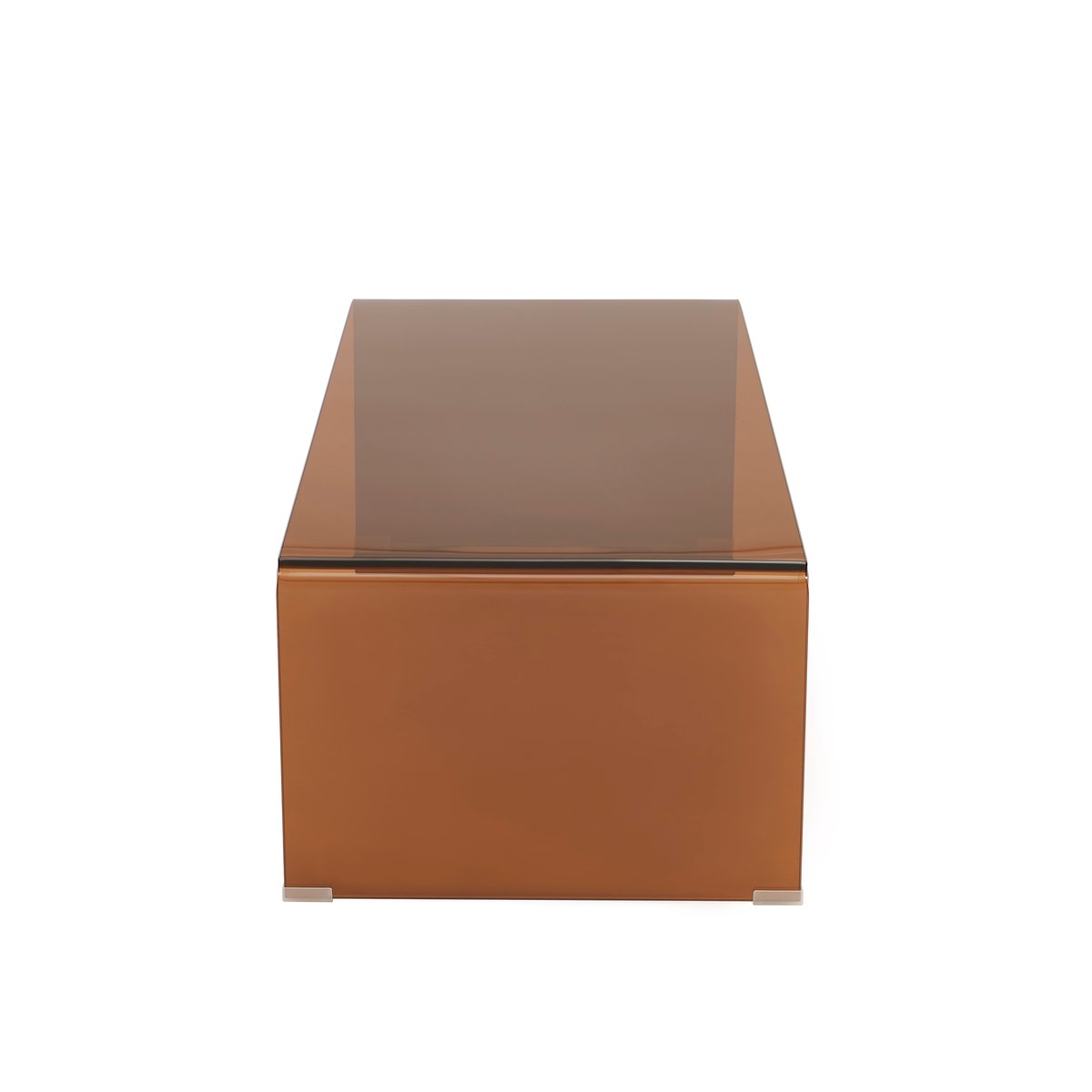 Table basse verre trempé GINZA ambre, SORELH