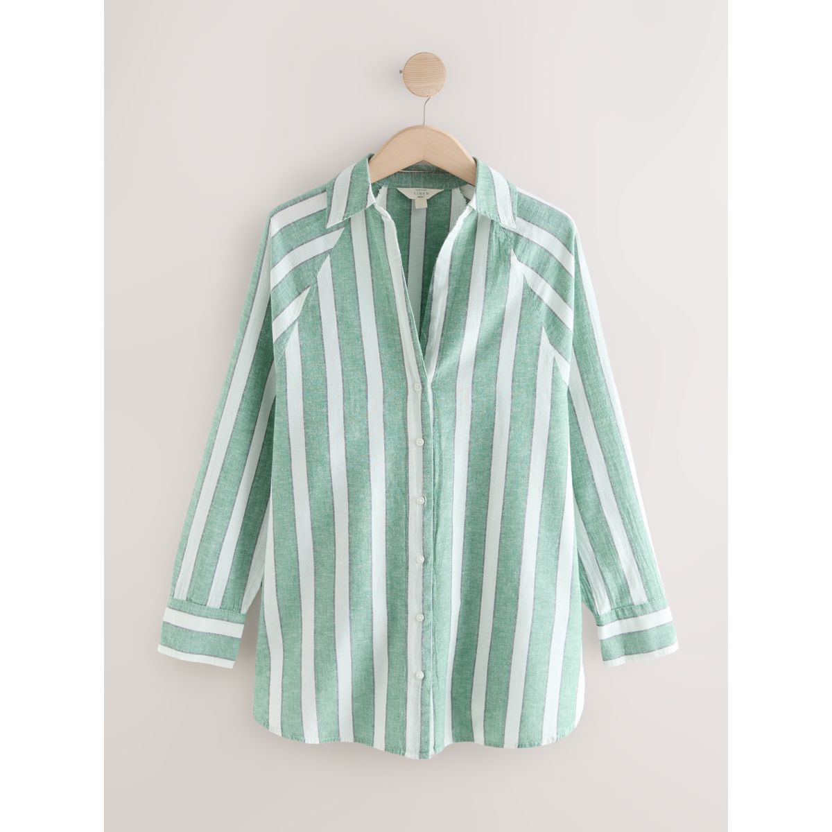 Chemise d’été en mélangé vert/blanc, NEXT