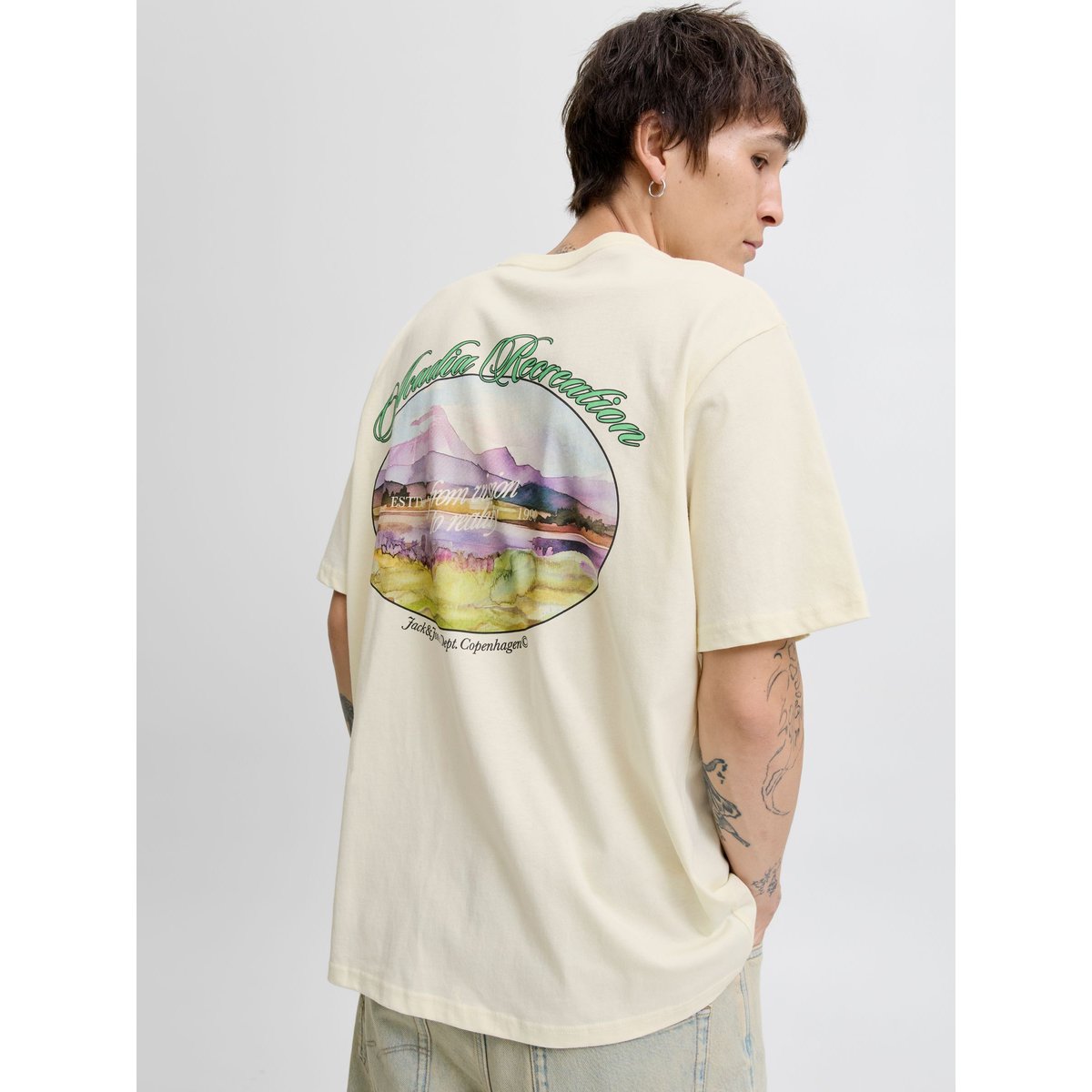 T-Shirt antique white, JACK & JONES
