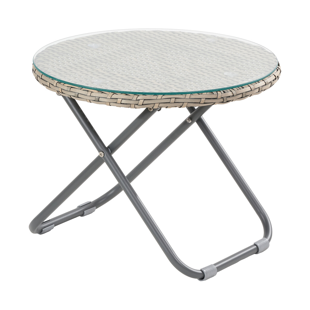 Tobs Outdoor Foldable Rattan Lounge Set grey, SO'HOME