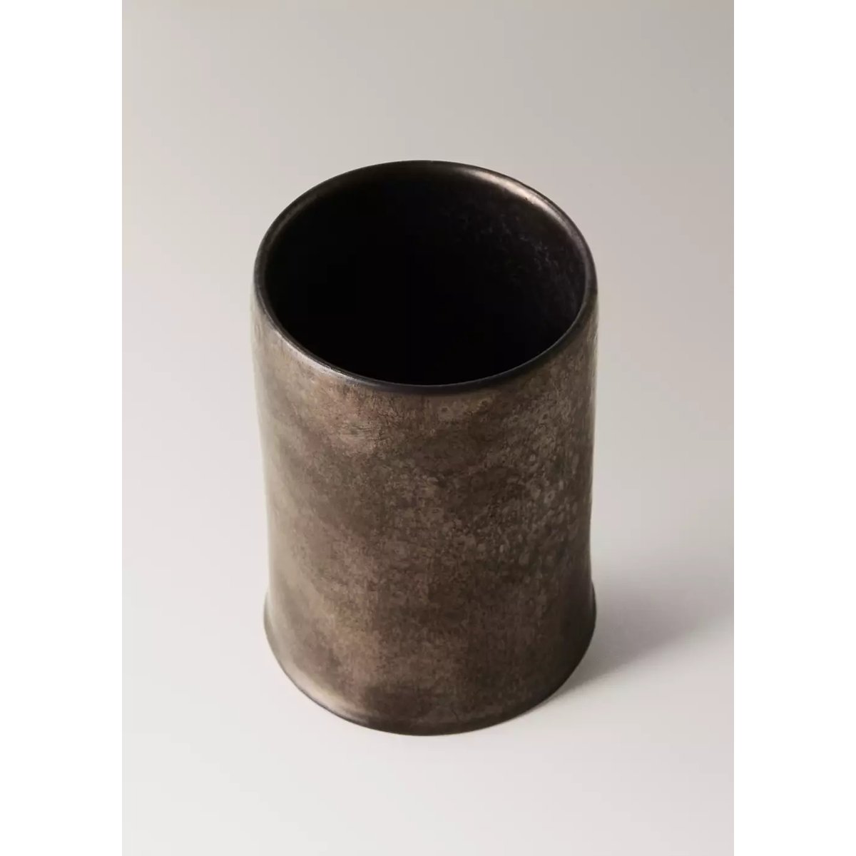 Porte-brosses à dents cylindrique marron, MANGO HOME