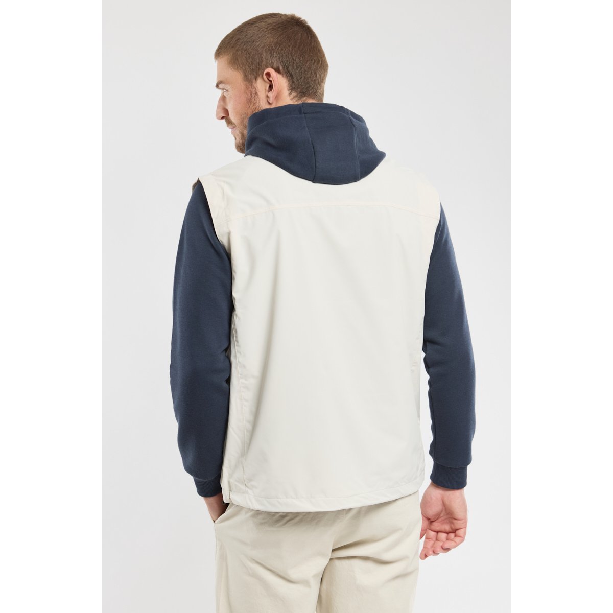 Veste multipoches HALFO en polyester recyclé pour homme sable, BERMUDES