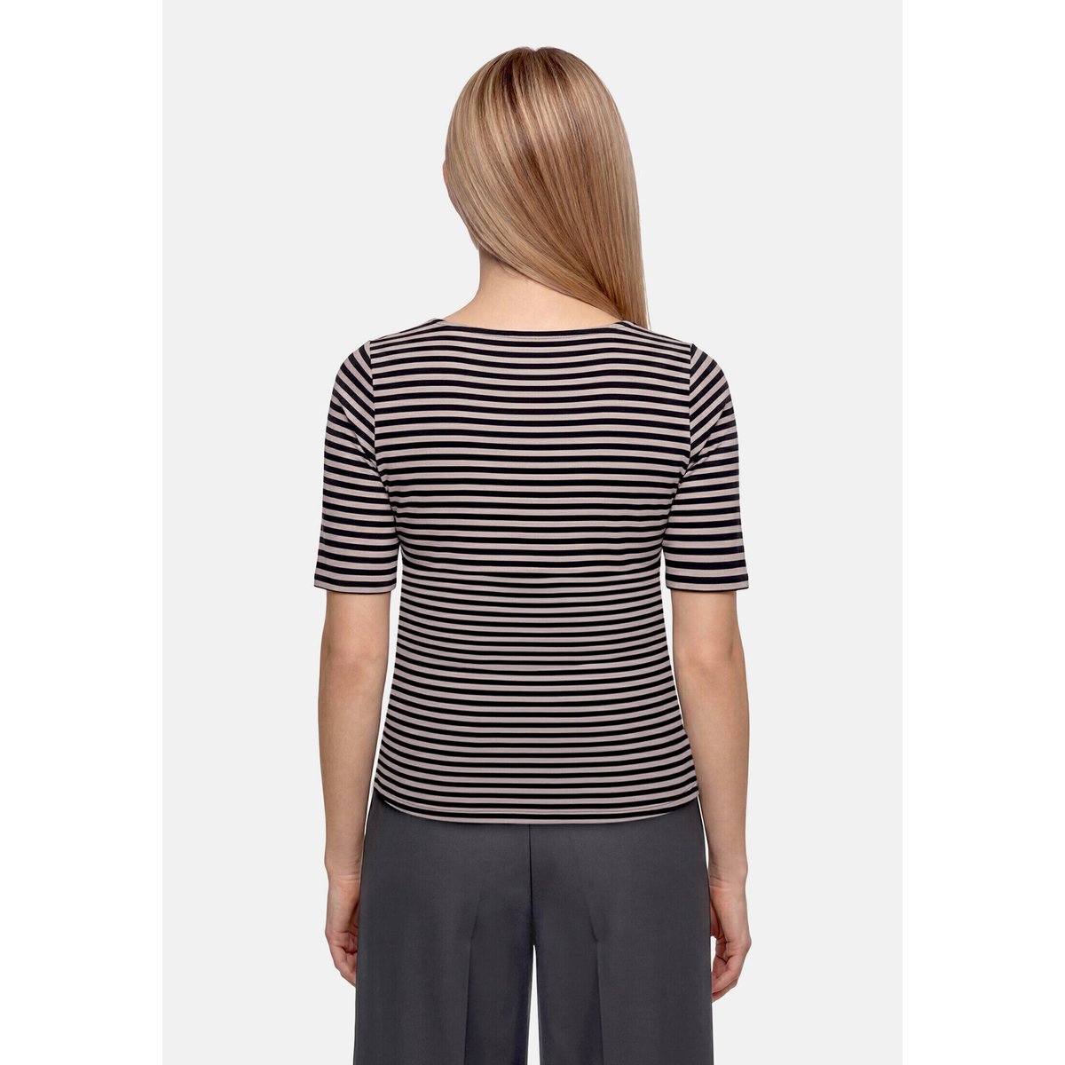 T-shirt basique manches courtes taupe/black, BETTY BARCLAY