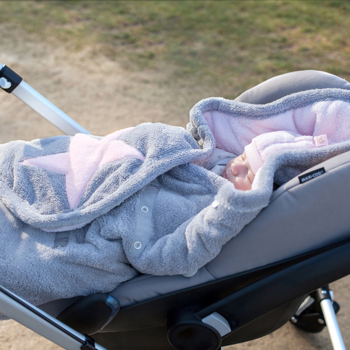 Nid d'ange bébé poussette et siège auto hiver - Bien au chaud stars cristal, BEMINI