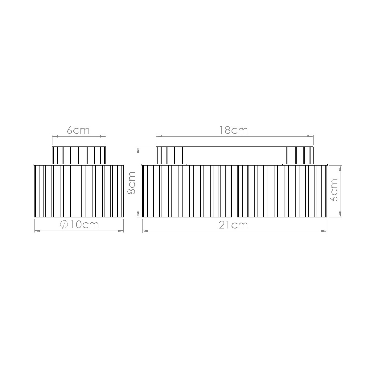 Plafonnier Aluminium Blanc Gx53 2 Aura blanc, EDEN