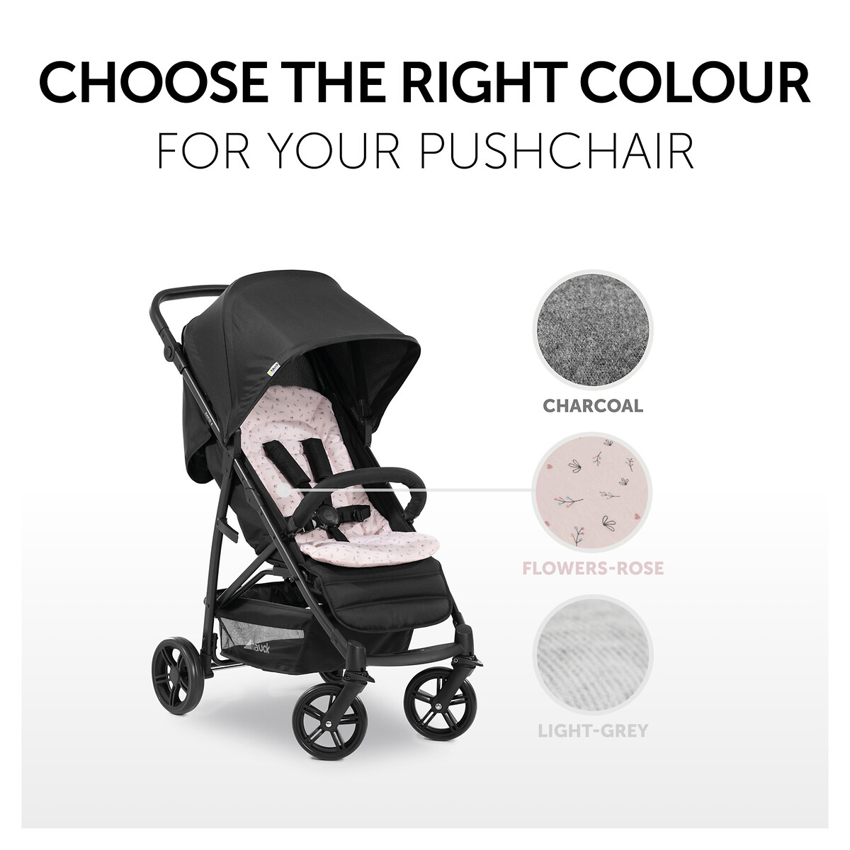 Pushchair Seat Liner in Rose pink, HAUCK