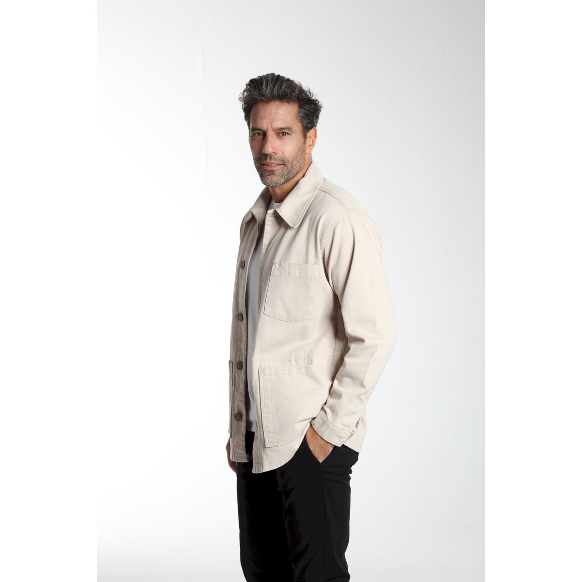 Veste en coton regular JULES beige, GENTLEMAN FARMER