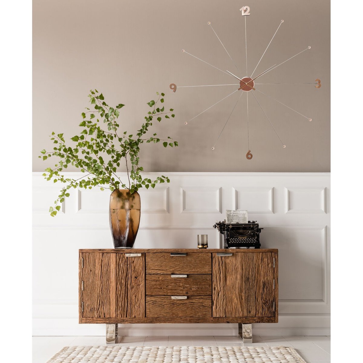 Horloge murale, UMBRELLA or rose, KARE DESIGN