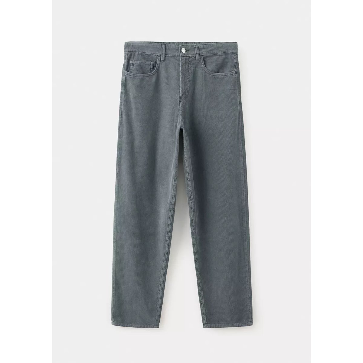 Jean droit en velours côtelé bleu, MANGO TEEN