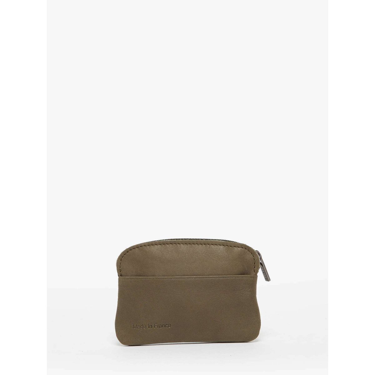 Porte monnaie Oil cuir kaki, ETRIER
