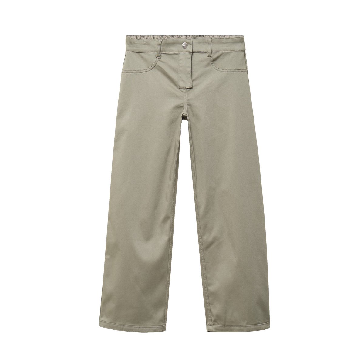 Pantalon droit 7/8ème taille basculée gris, BREAL