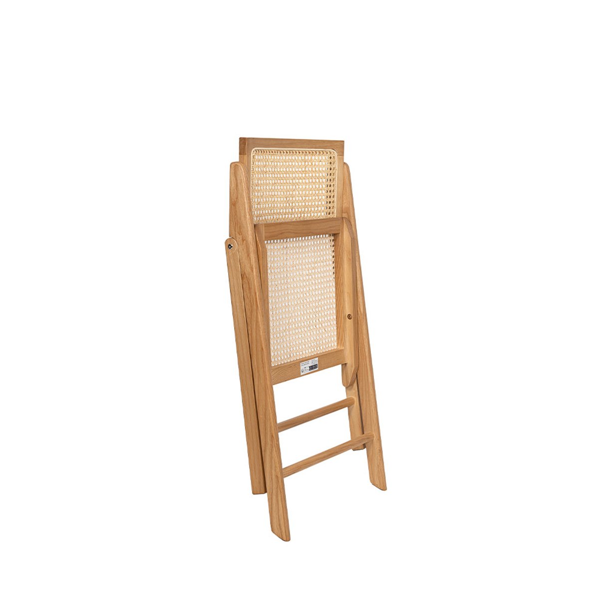 Chaise pliante en cannage et bois- PAULA bois clair, DRAWER