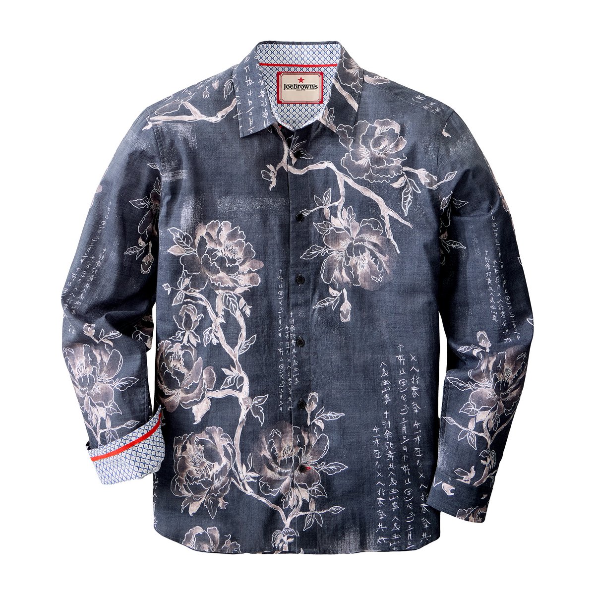 Chemise Imprimé Floral Japonais gris, JOE BROWNS