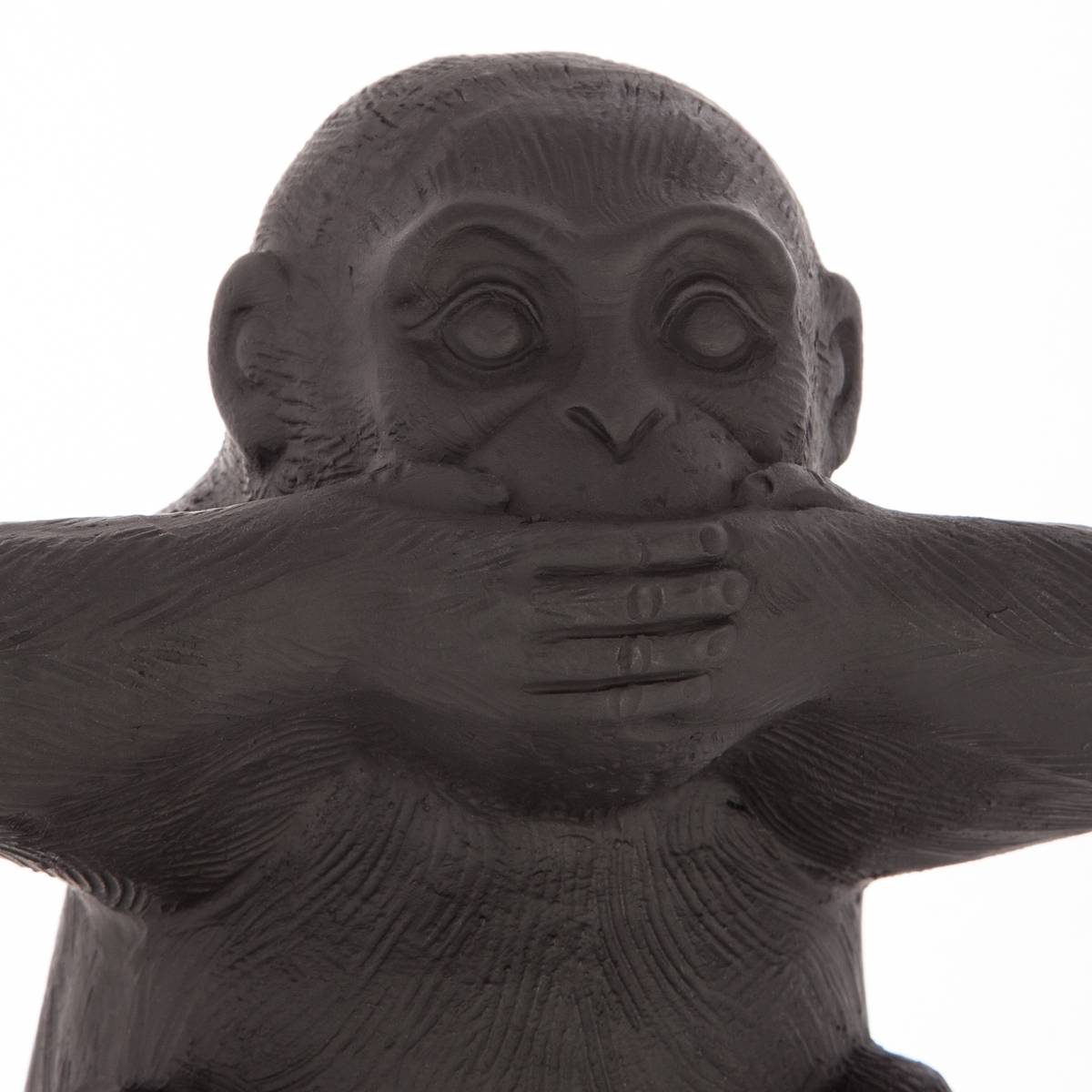 Set de 3 statuettes SINGES SAGESSE noir, ATMOSPHERA