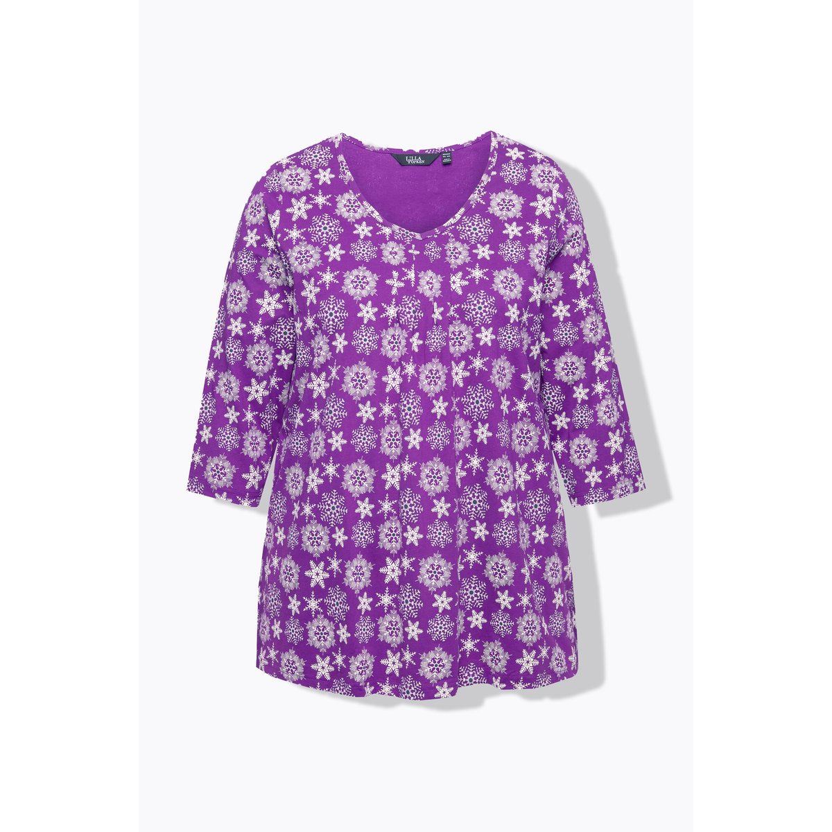 T-shirt à ligne en A violet foncé, ULLA POPKEN