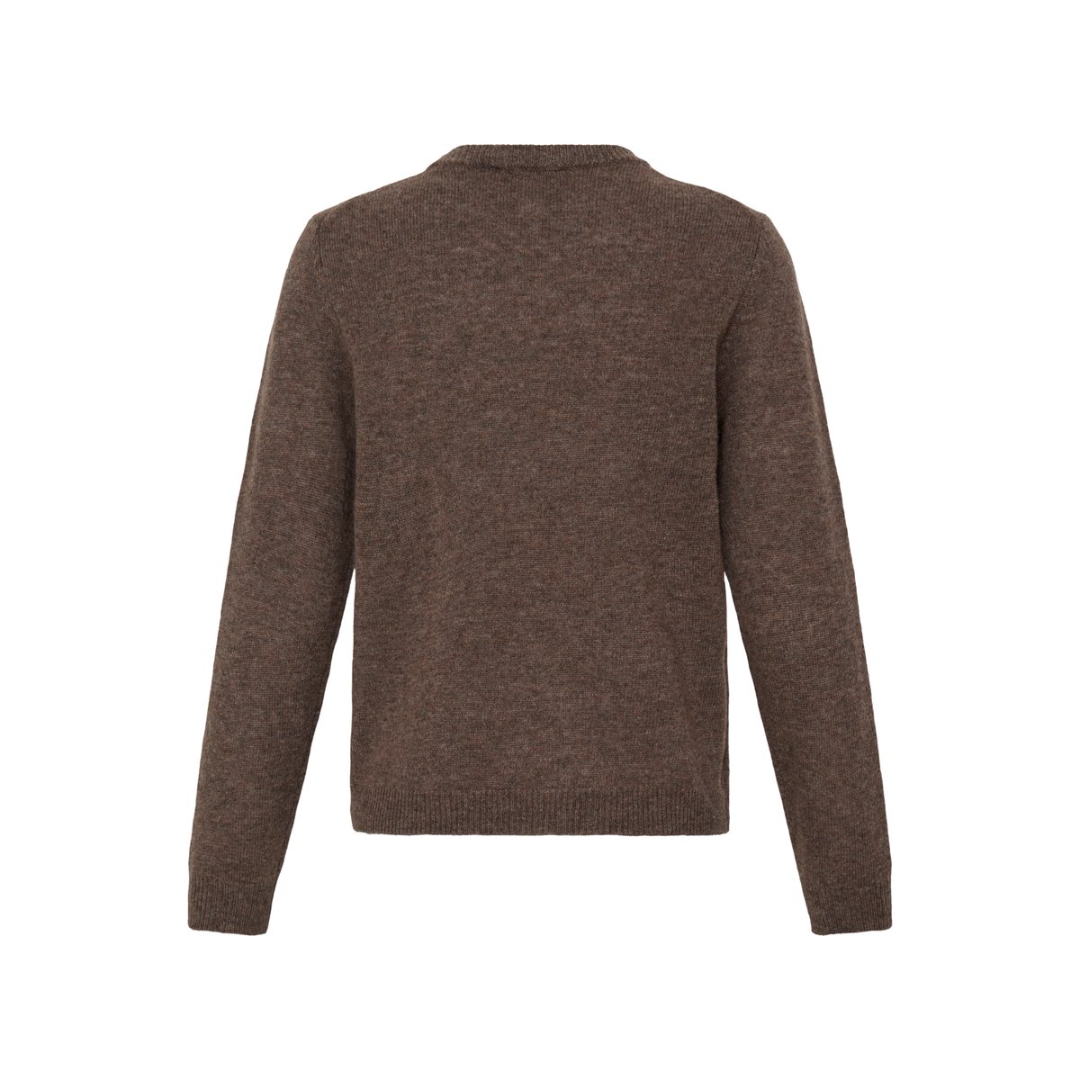 Pull en maille manches longues marron java melange, B.YOUNG