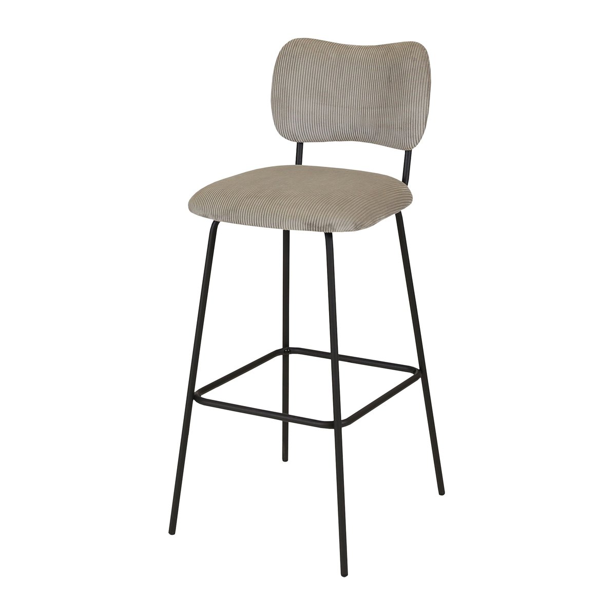 Chaise snack velours côtelé gris acier, ZAGO