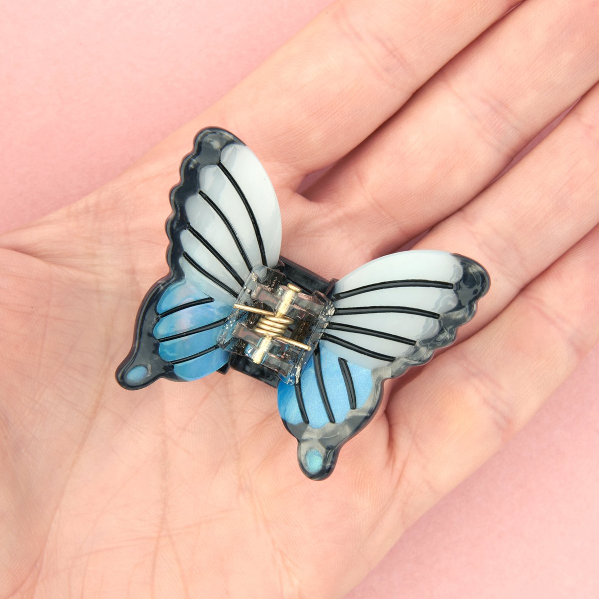 Mini pince à cheveux PAPILLON BLEU bleu, COUCOU SUZETTE