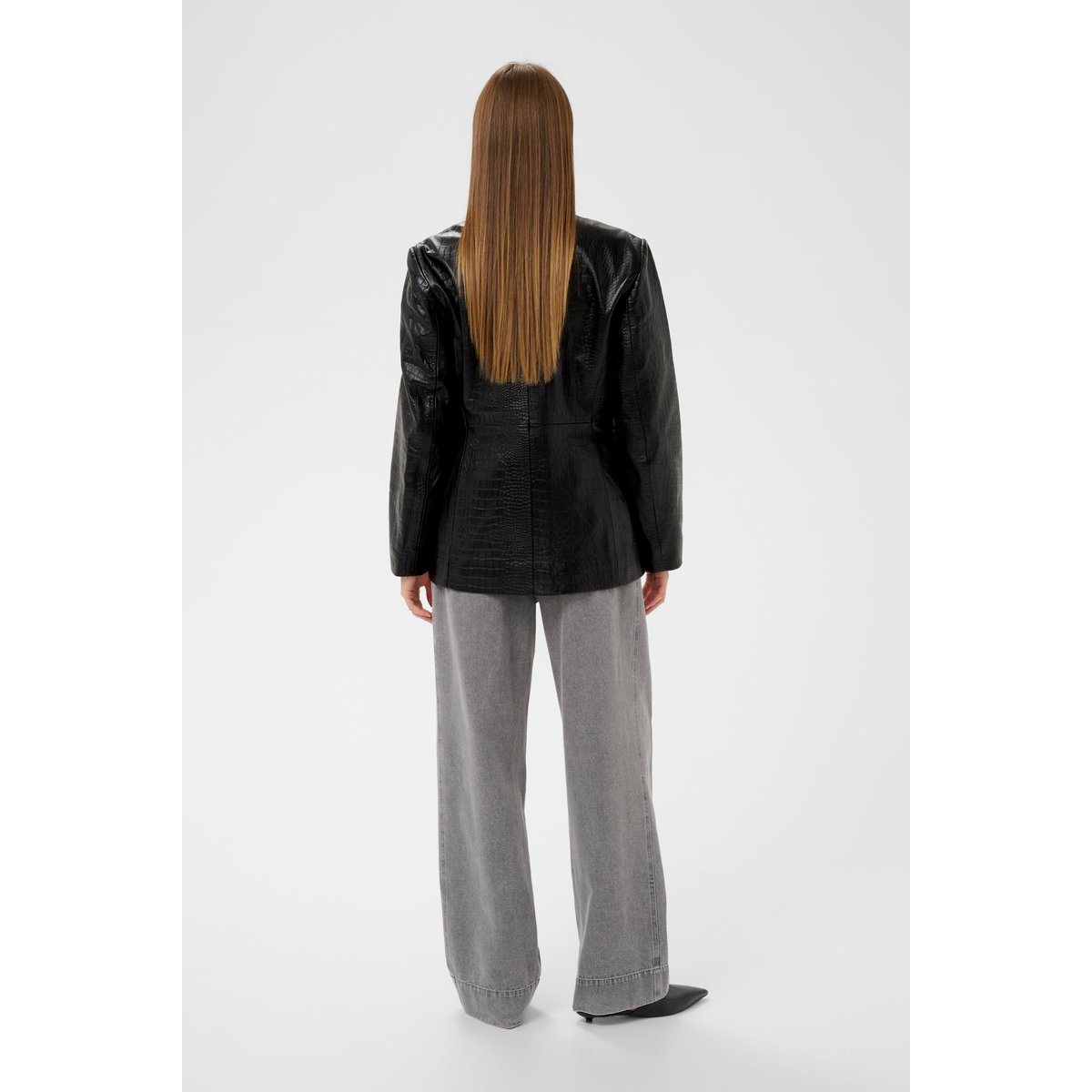 Veste en cuir noir, SOAKED IN LUXURY