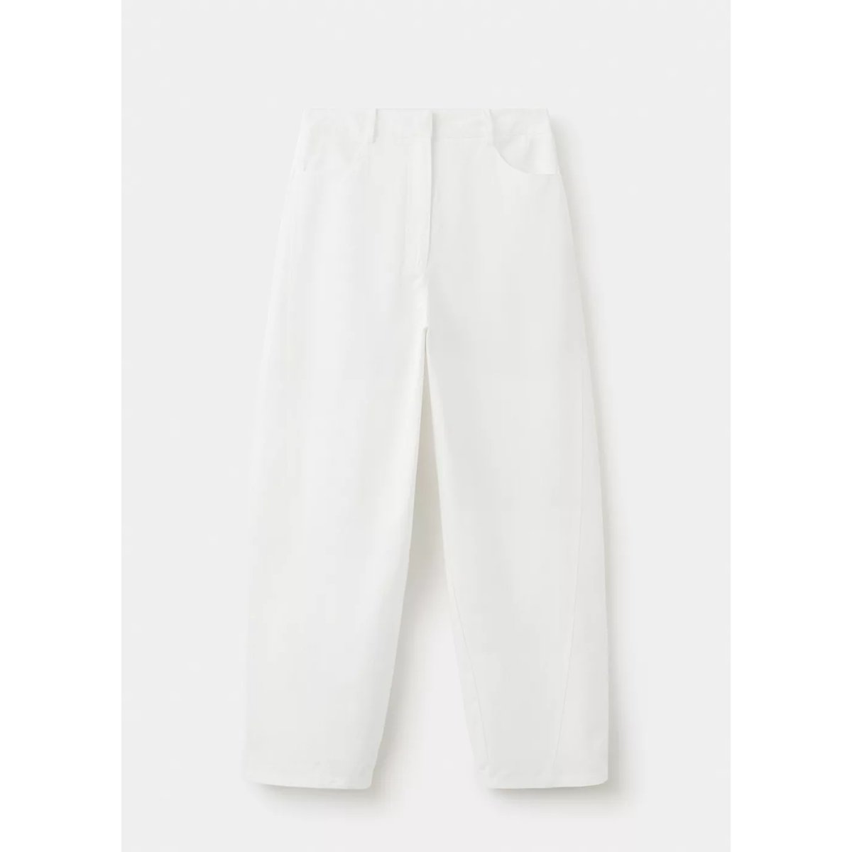 Pantalon ballon taille haute blanc, MANGO