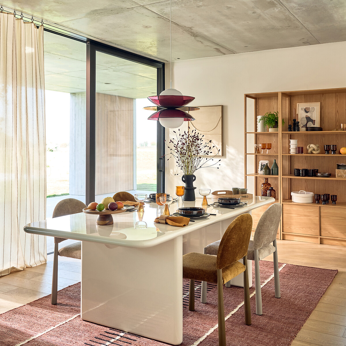 Okara Ceiling Light in Plexiglass and Opaline Glass auburn, LA REDOUTE INTERIEURS