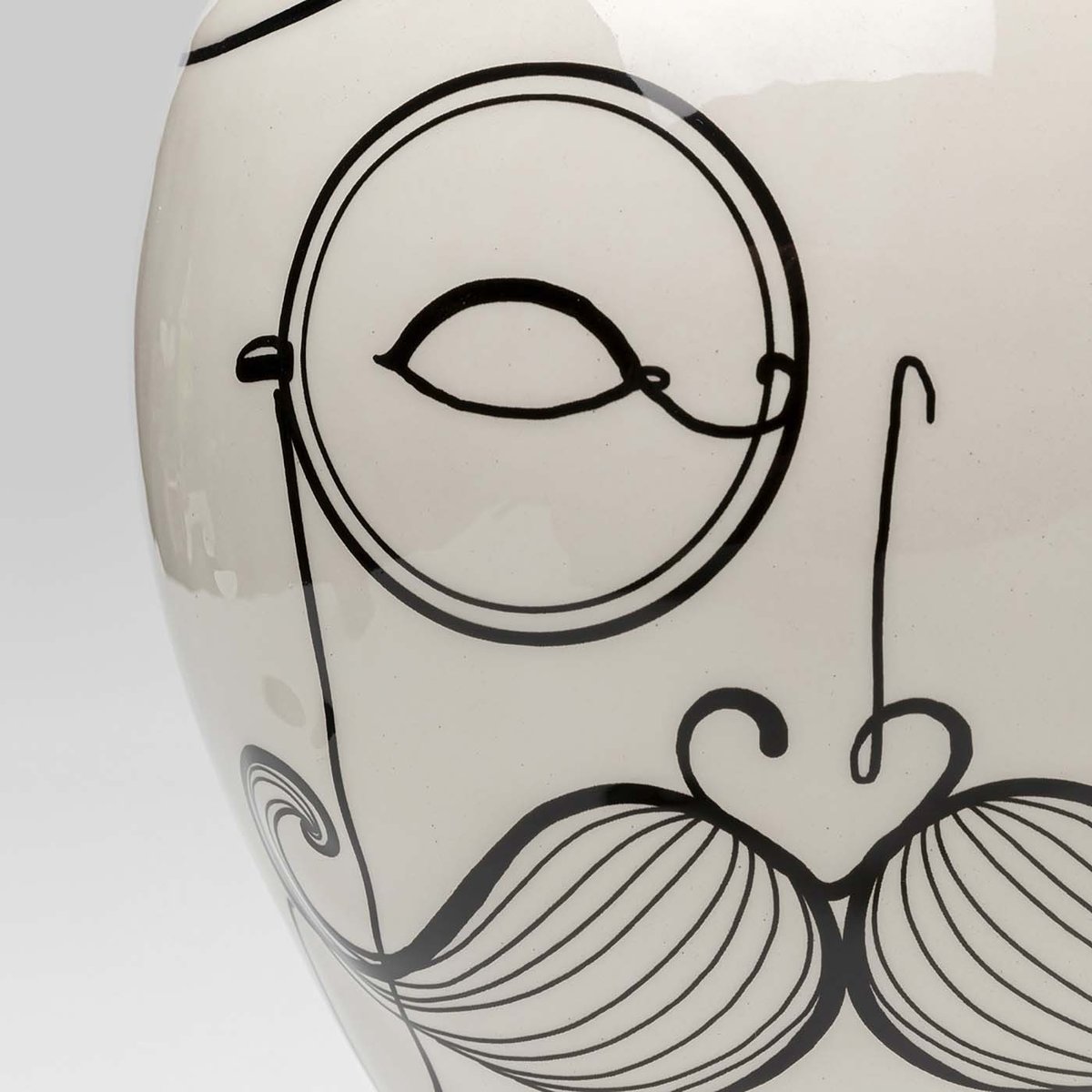 Vase homme, FAVOLA noir et blanc, KARE DESIGN