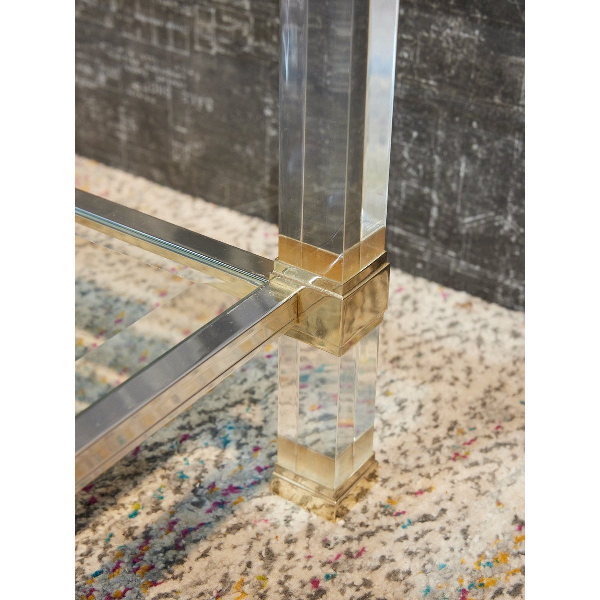 Table basse en verre Donna N°1009 - Bon état transparent, DEBONGOUT