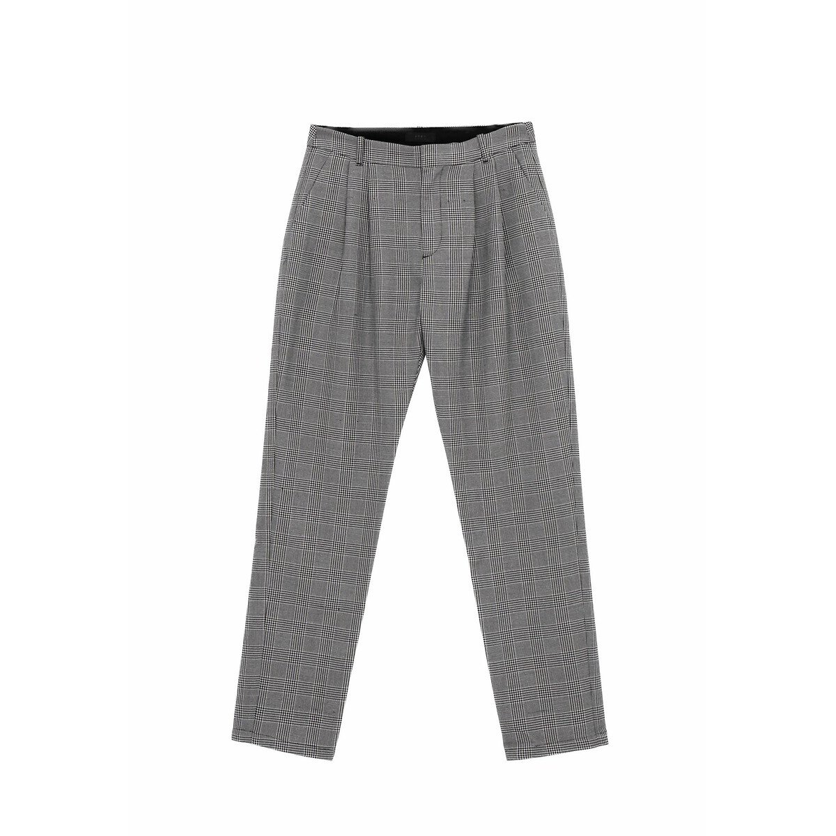 Pantalon cigarette Prince de Galles lin/noir, IKKS