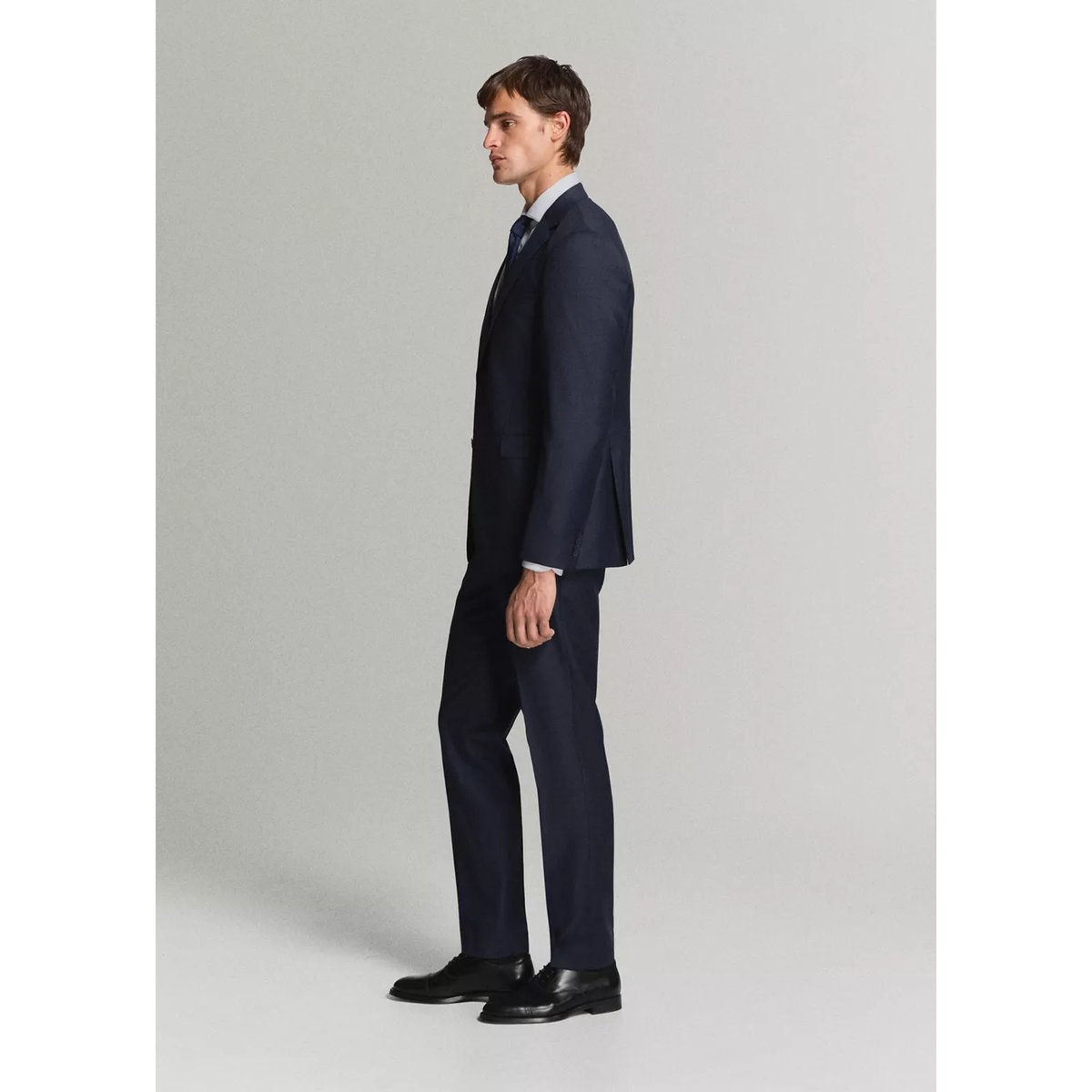 Pantalon costume Turín 100 % laine bleu marine foncé, MANGO MAN
