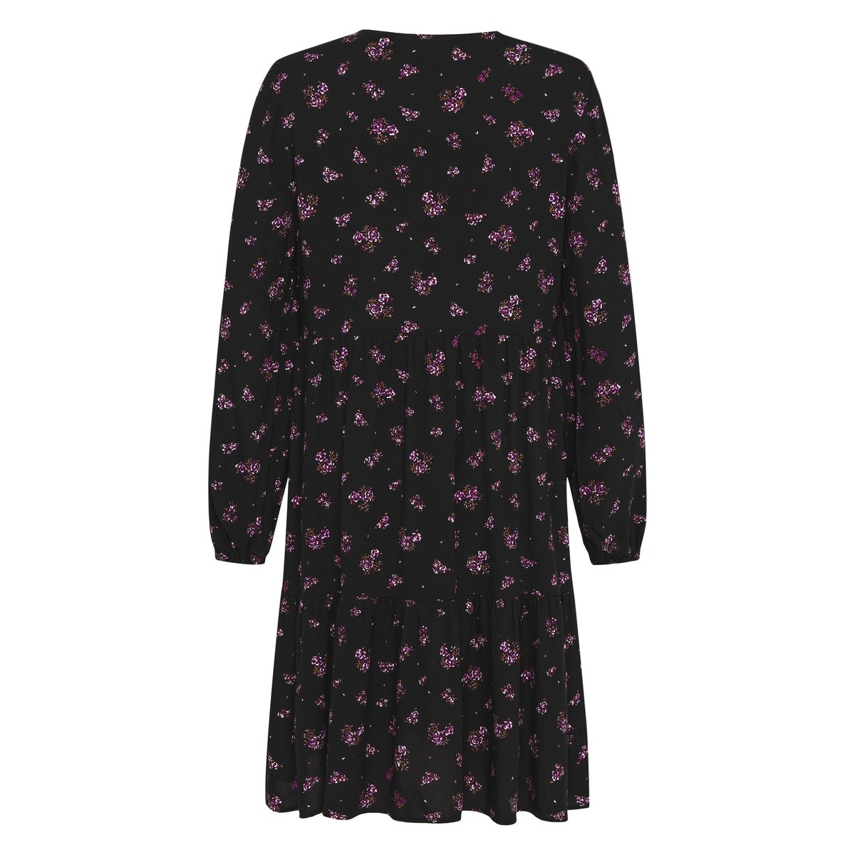 Robe à volants à impression black/pink, ZERO