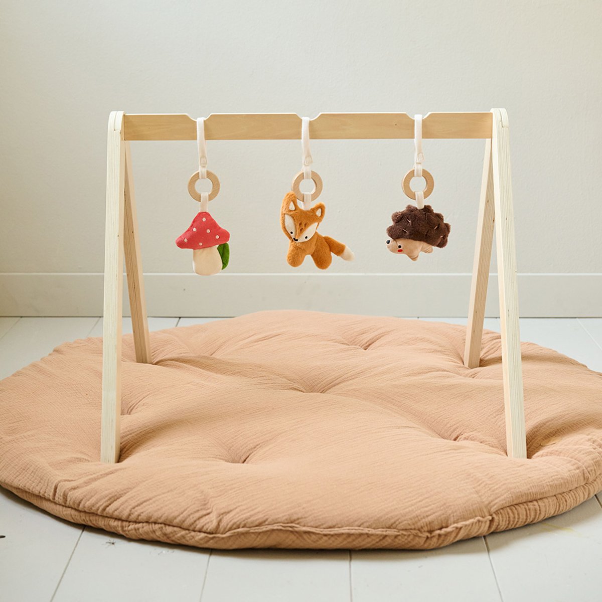 Portique d'éveil bébé FORET naturel, PETITE AMELIE