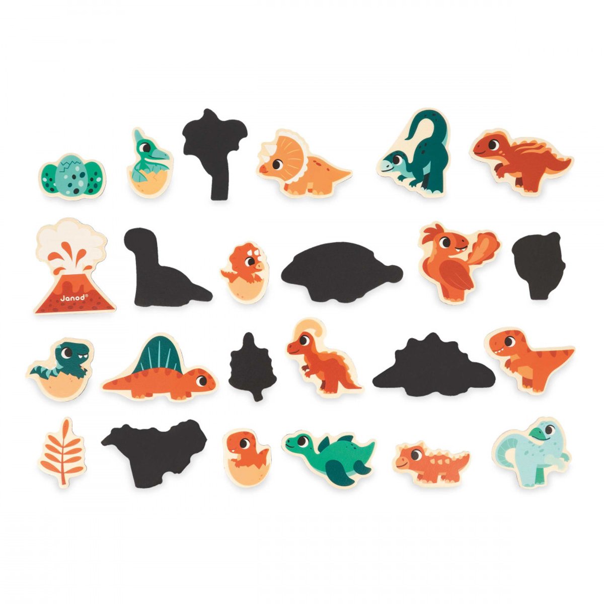 Dino - Magnets Dino 24 Pcs multicolore, JANOD