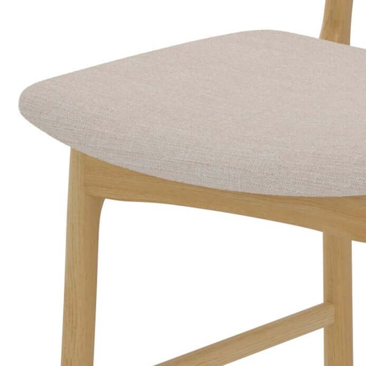 Lot de 2 chaises pour îlot central 66 cm en tissu - LANA beige, MAISON PAVANE
