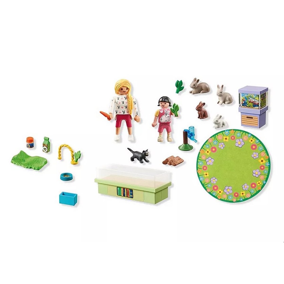 My Life Animalerie avec enclos à lapins multicolore, PLAYMOBIL