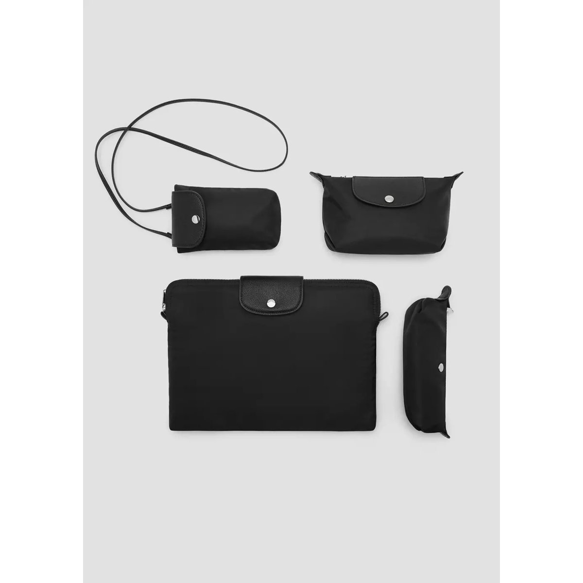 Trousse nylon fermeture Éclair noir, MANGO