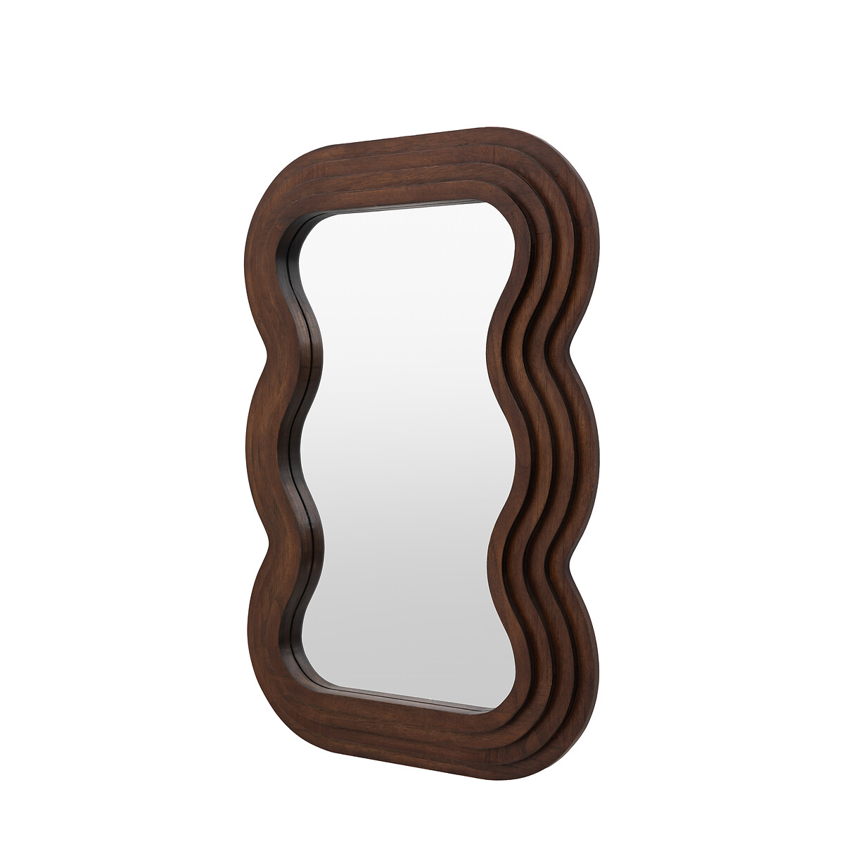 90cm Hensley Wavey Mirror in Mirror walnut, ÉDITÉ