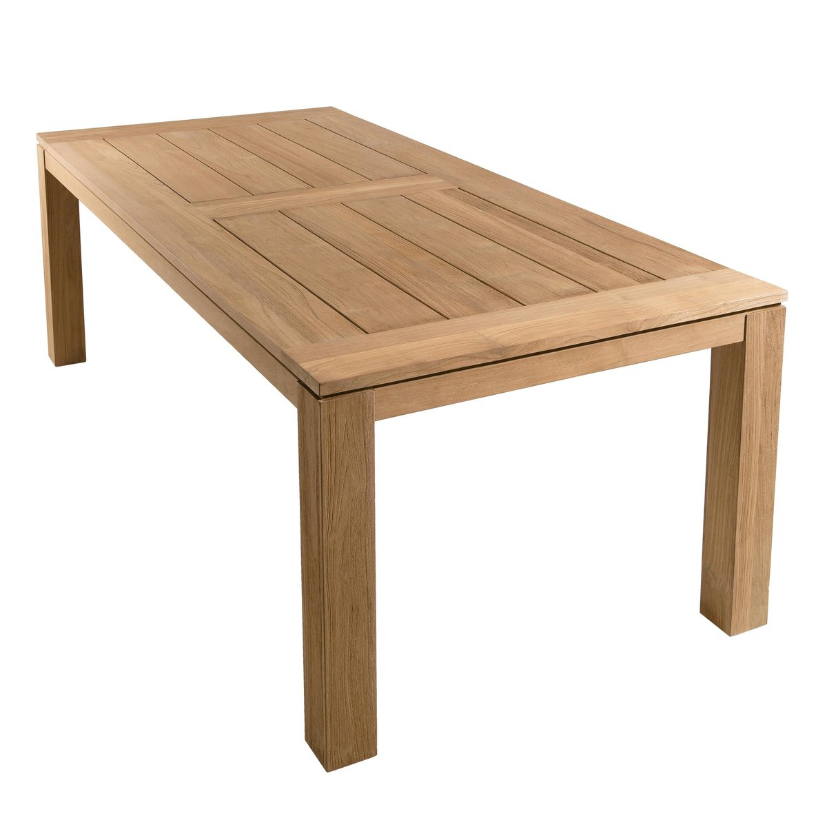 Ensemble de jardin extérieur table rectangle en teck 6 chaises ALERIA bois naturel, PIER IMPORT