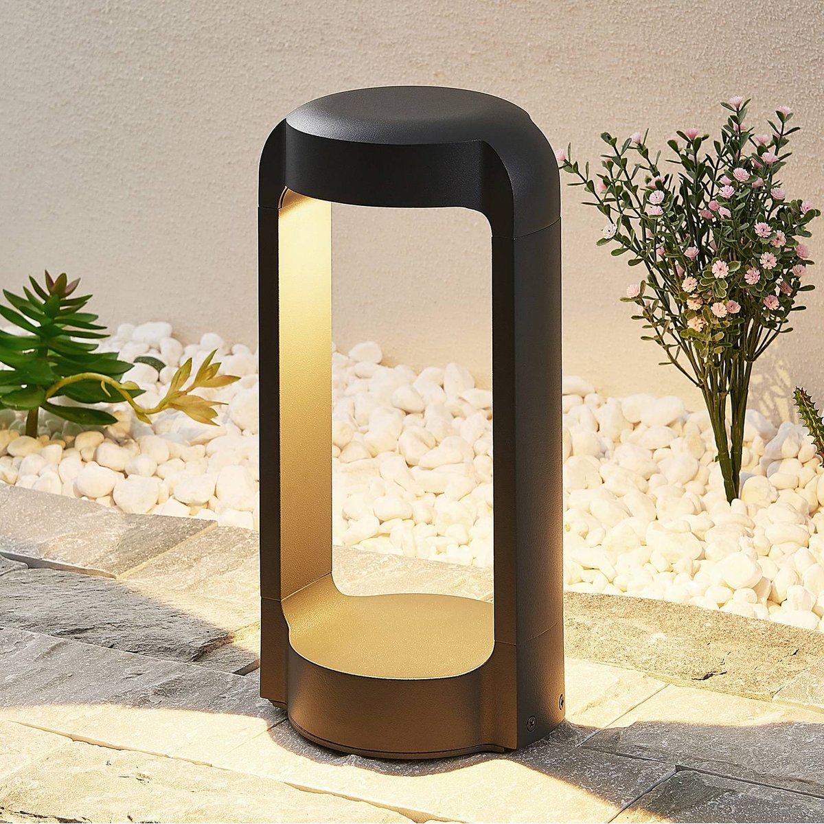 Luminaire extérieur en aluminium moderneLED anthracite, LUCANDE