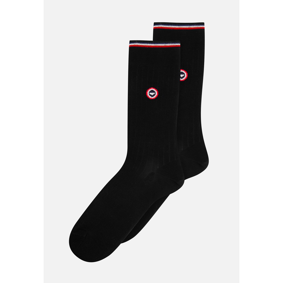 Lot de 2 chaussettes mi-hautes Robuste anthracite noir, LE SLIP FRANCAIS