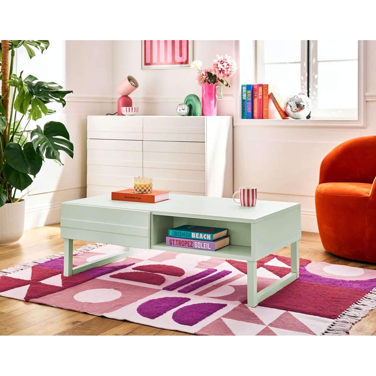 Table basse - SOFIA vert sauge, BEST MOBILIER