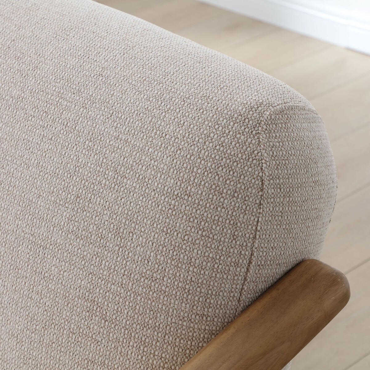 Ziva Chenille 3-Seater Sofabed with Rattan Arms natural, ÉDITÉ