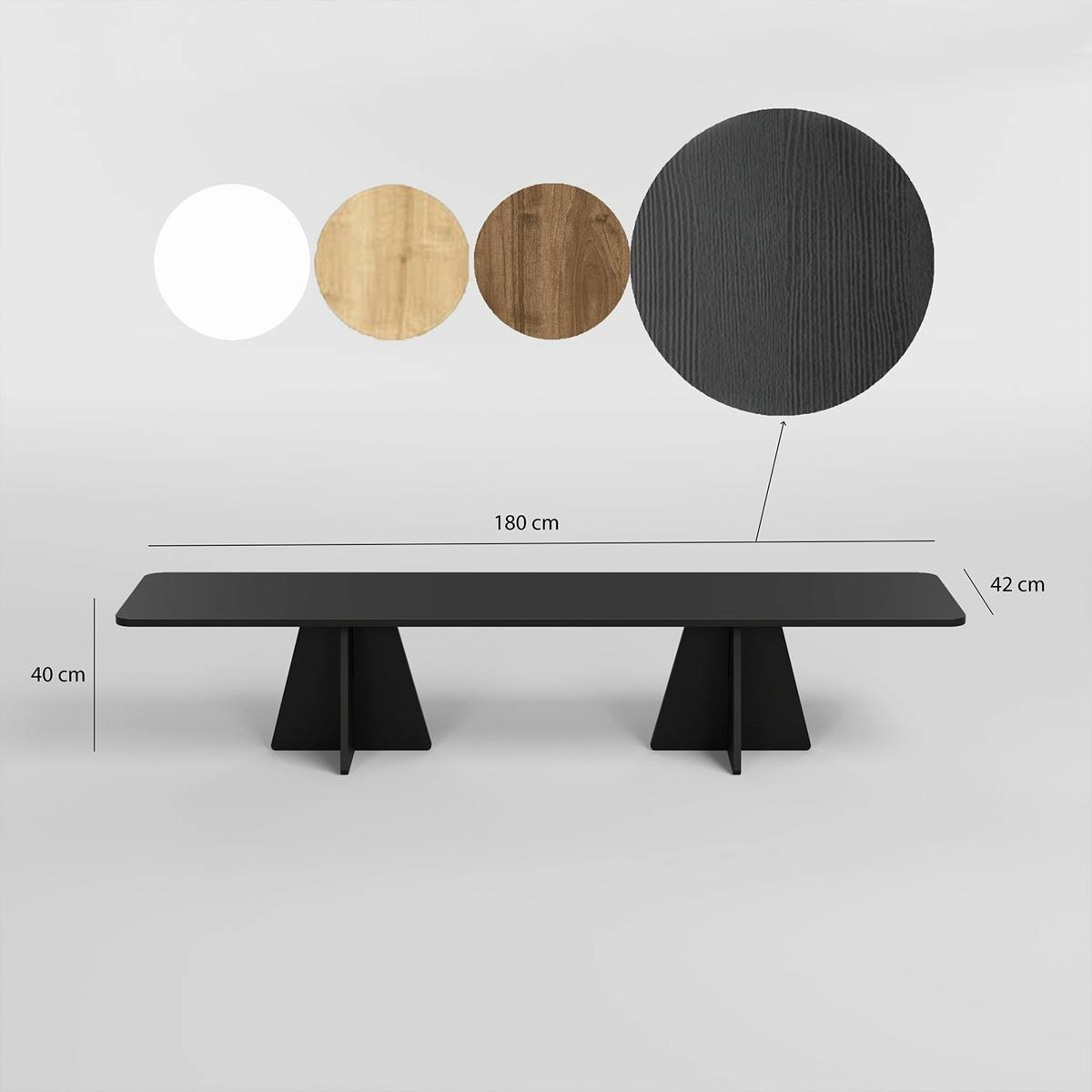 Meuble TV design pieds croisés MARFA noir, PIER IMPORT