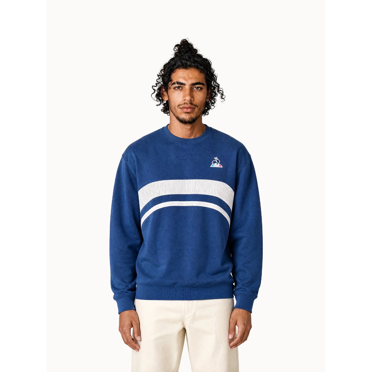 Sweat col rond Contemporain bleu, LE COQ SPORTIF