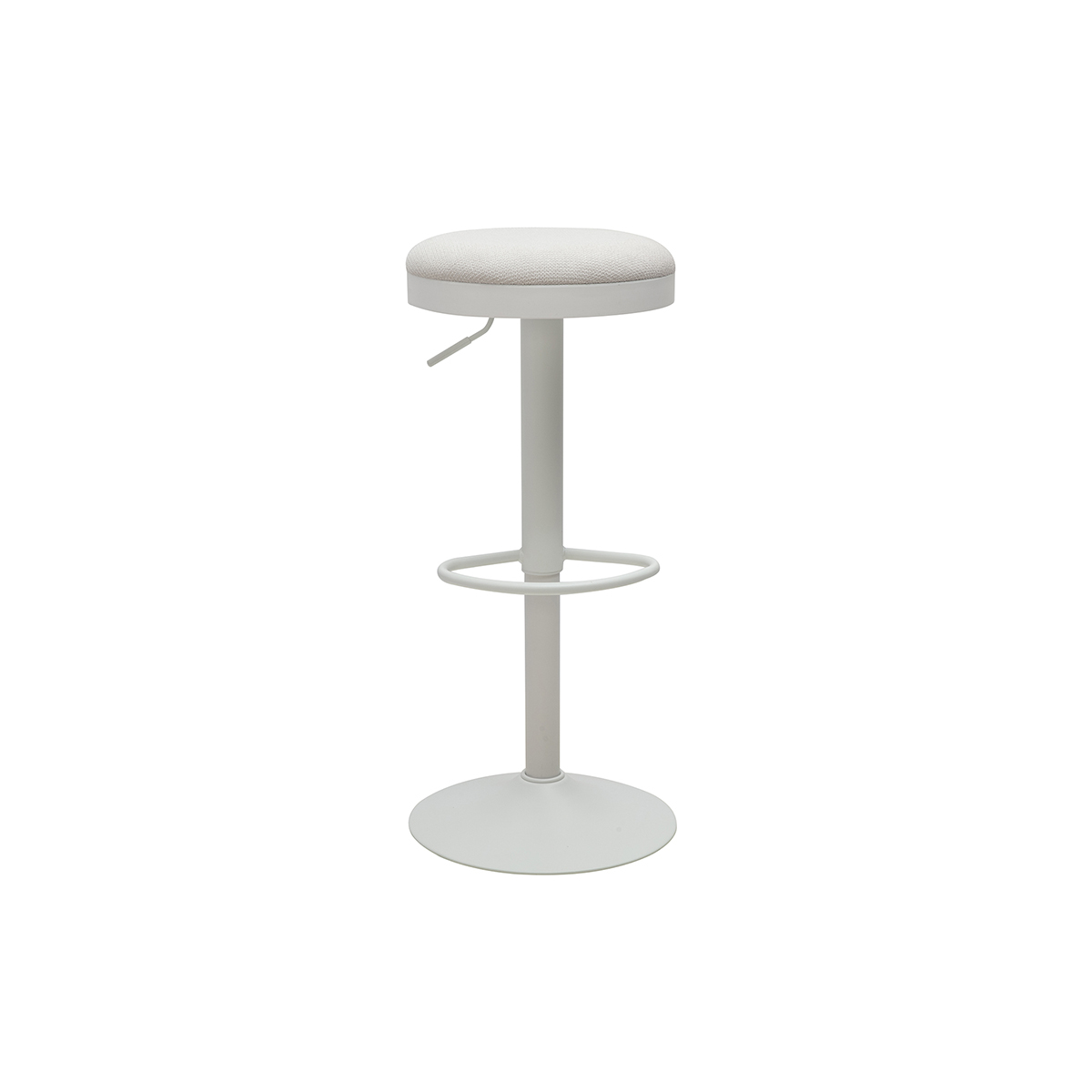 Tabourets de bar réglables en tissu chenille terre brûlée et métal (lot de 2) THOR beige, MILIBOO