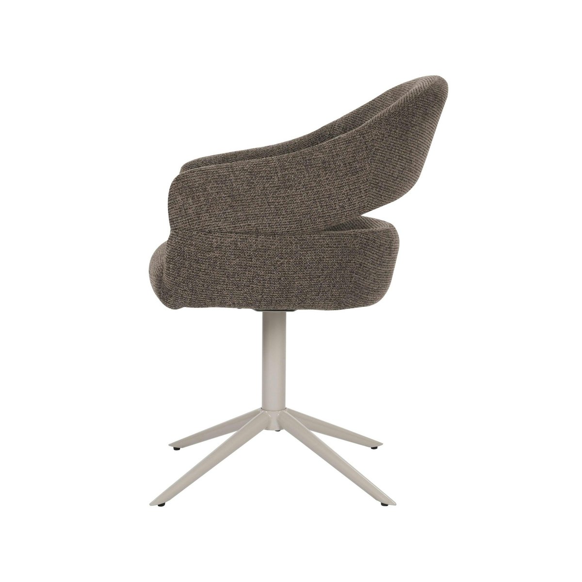 Fauteuil de table pivotant (lot de 2) CORTINA marron, PIER IMPORT